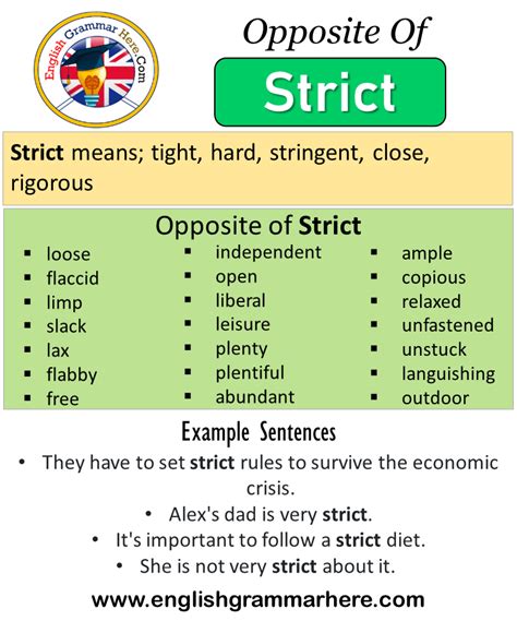 another word for not strict.